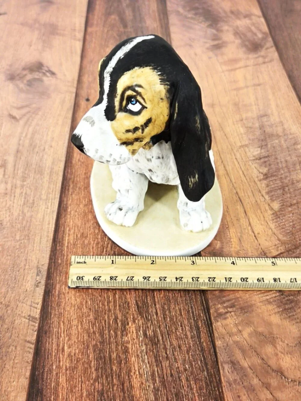 1983 Homco Masterpiece Porcelain Hand Painted Bassett Hound Pup 6